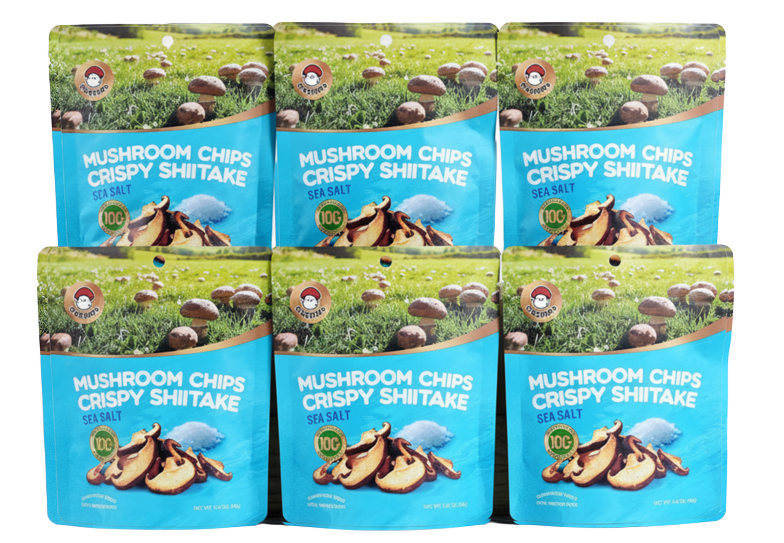 Shiitake mushroom chips - Sea salt  6 pack
