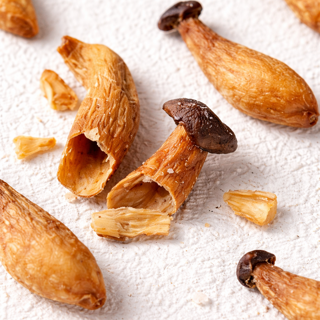 Crispy deer antler mushroom chips - Sour cream & onion