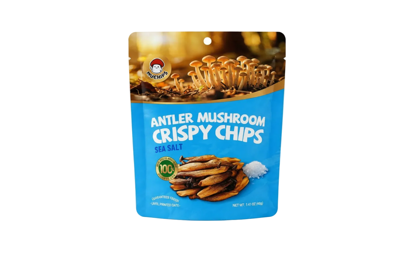 Crispy deer antler mushroom chips - Sea Salt