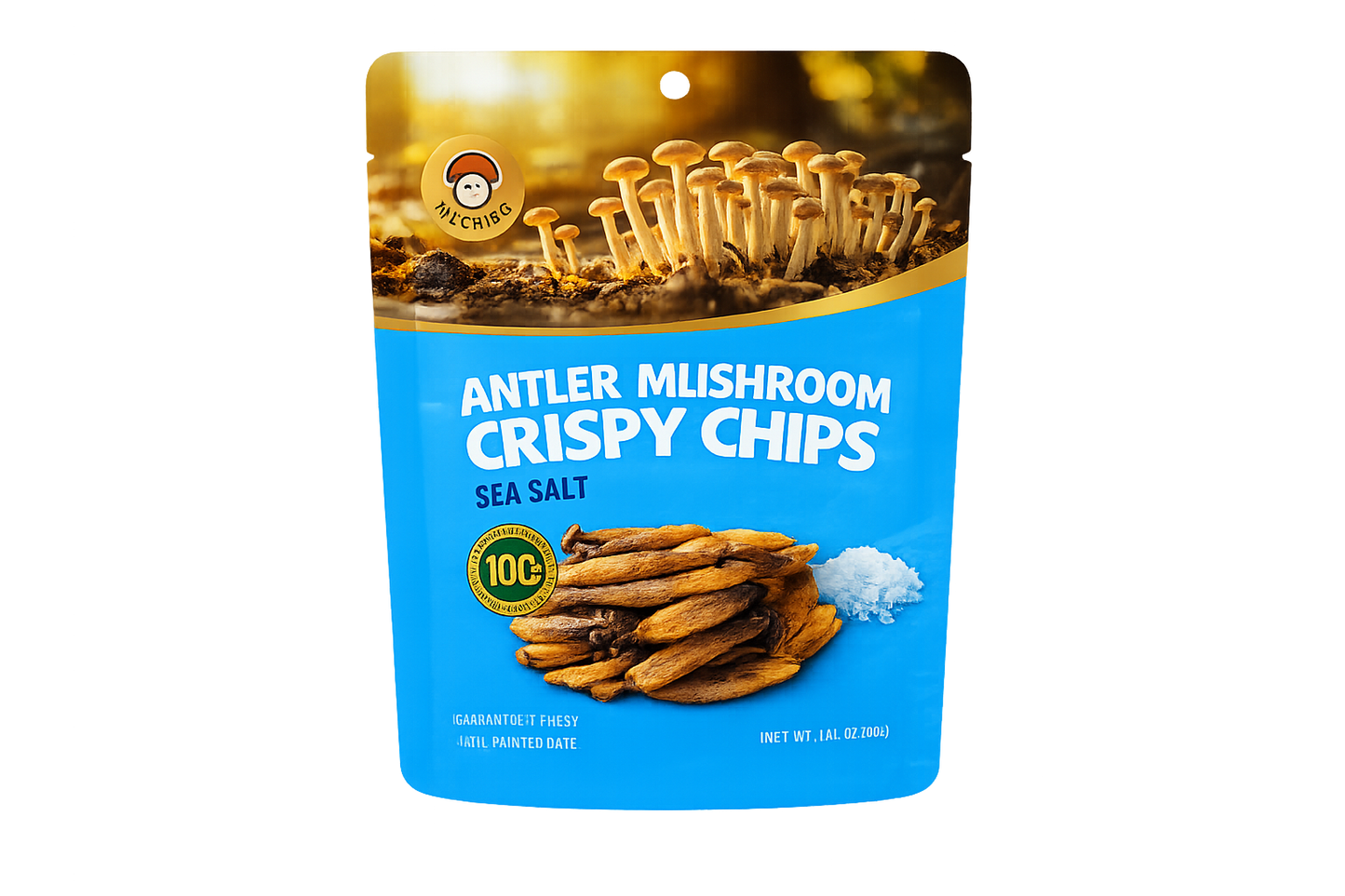 Crispy deer antler mushroom chips - Sea Salt